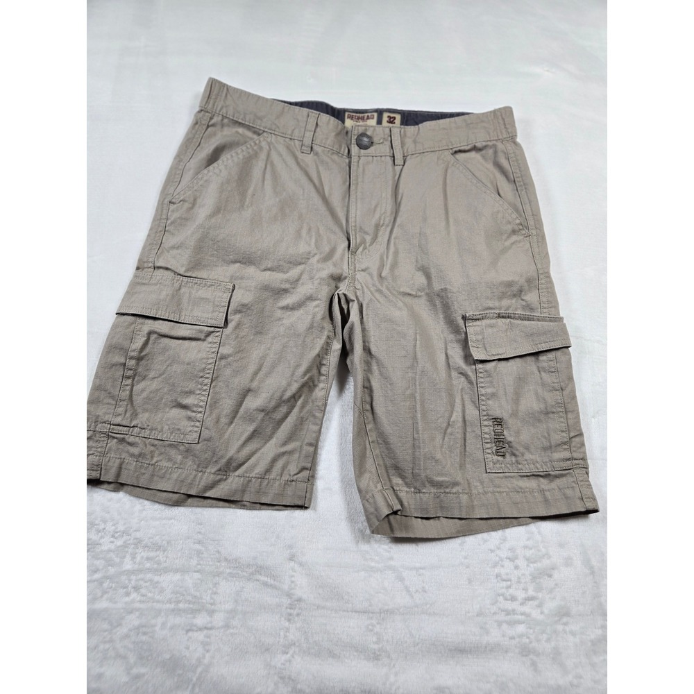 RedHead Mens Khaki Tan Ripstop Cargo Shorts Size 32 Bass Pro